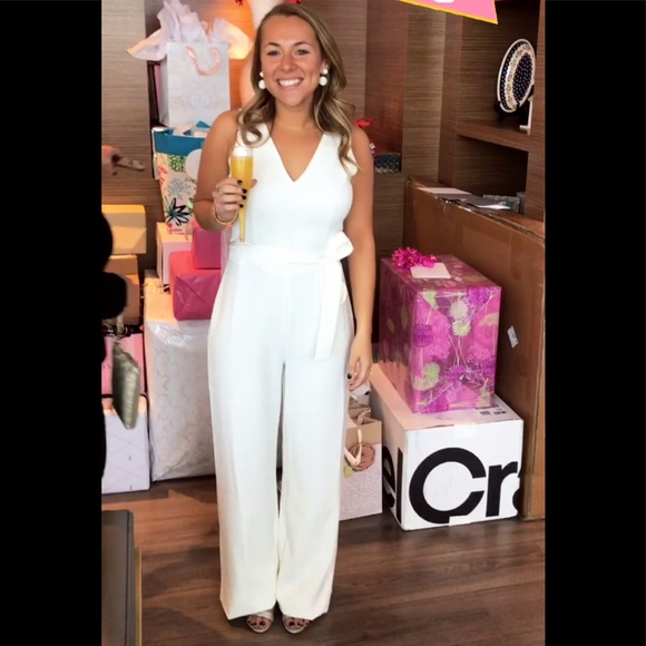 vince camuto ruffle wide leg crop jumpsuit